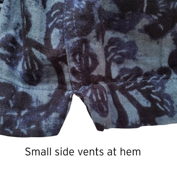 Encore by Idina Menzel Petite Cotton Gauze Ankle Pants Blue Floral Print 2XP - Picture 9 of 16